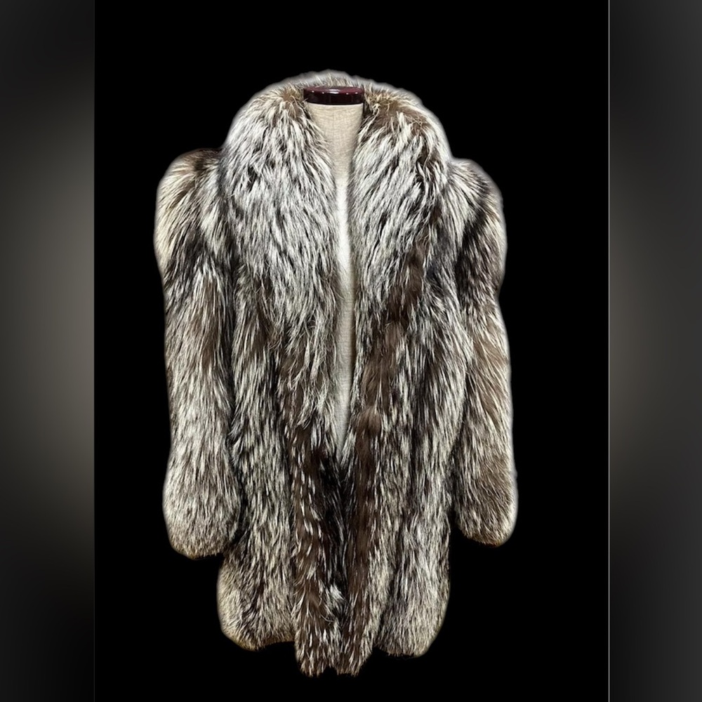 Silver Fox fur  Saga Fox coat